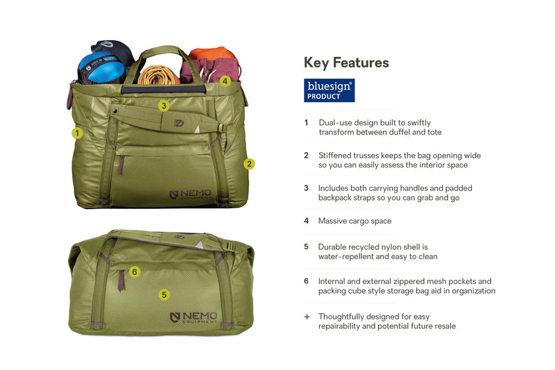 Load image into Gallery viewer, Nemo Double Haul Convertible Duffel 70L (Nova)