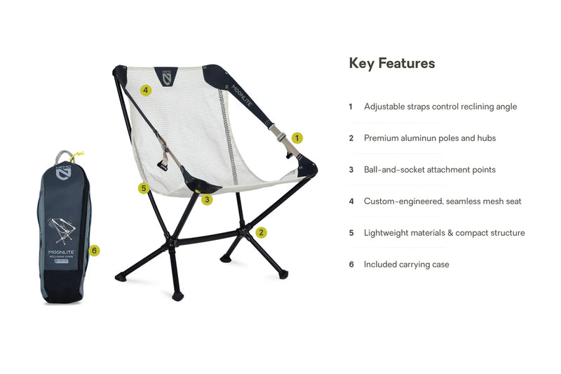 Load image into Gallery viewer, Nemo Moonlite Reclining Camp Chair (Pelican Gray) - New