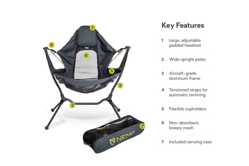 Load image into Gallery viewer, Nemo Stargaze Reclining Camp Chair (Black Pearl) - New