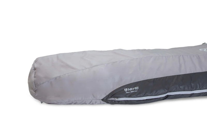 Load image into Gallery viewer, Nemo Tempo Mens 35 Sleeping Bag Long (Paloma Gray/Mango)