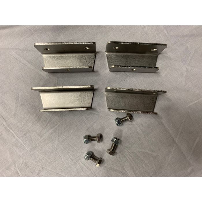 Load image into Gallery viewer, Quick Pitch 1450mm Load Bar Black W/ End Caps & SS Brackets (X3)