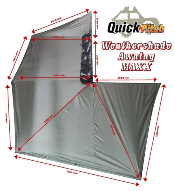 Load image into Gallery viewer, Quick Pitch Weathershade MAXX 270 Awning - RHS