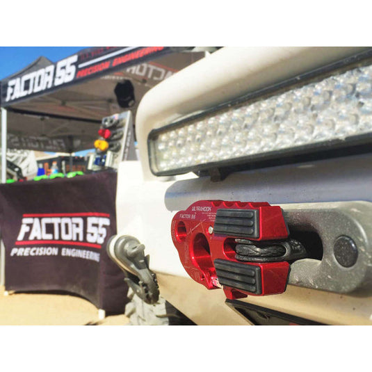 Factor 55 Ultrahook Winch Hook & Shackle Mount Assembly - Red