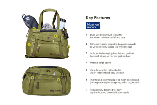 Nemo Double Haul Convertible Duffel 30L (Nova)