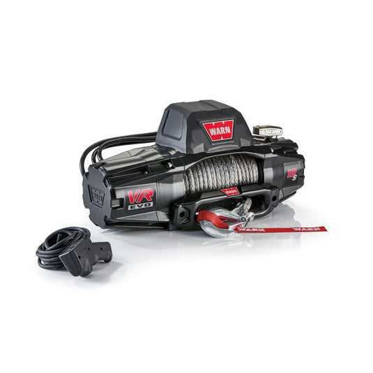 Warn VR EVO 12-S - 12,000 lbs Winch With Synthetic Rope and Wireless Remote, 12V