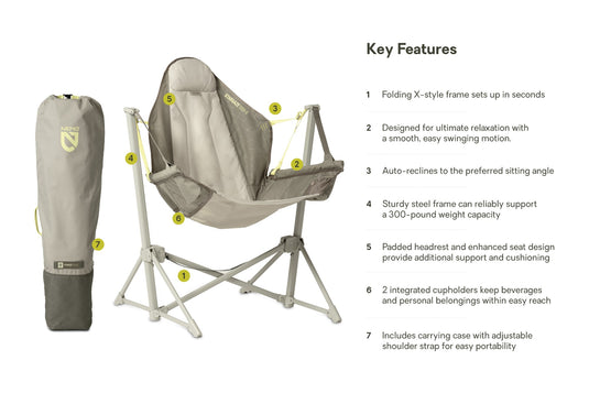 Nemo Stargaze Evo-X Reclining Camp Chair (Smokey Olive) - NEW
