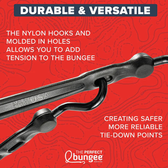 The Perfect Bungee 36" Adjustable Bungee Strap 4 Pack Box - Red