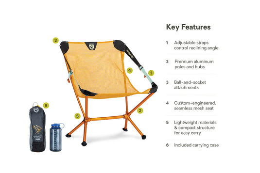 Nemo Moonlite Reclining Camp Chair (Mango / Frost)