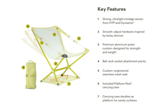 Nemo Moonlite Elite Reclining Camp Chair (Citron) - New