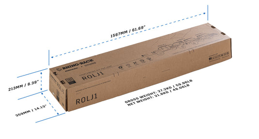 Rhino-Rack JK 4DR/JL 4DR/JL 2DR/JT Overlanding Roof Rack Kit - Black 1453MM X 1493MM - Light Weight