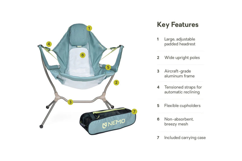 Load image into Gallery viewer, Nemo Stargaze Reclining Camp Chair (Silt / Citron)
