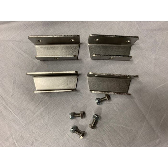 Quick Pitch 1450mm Load Bar Black W/ End Caps & SS Brackets (X3)