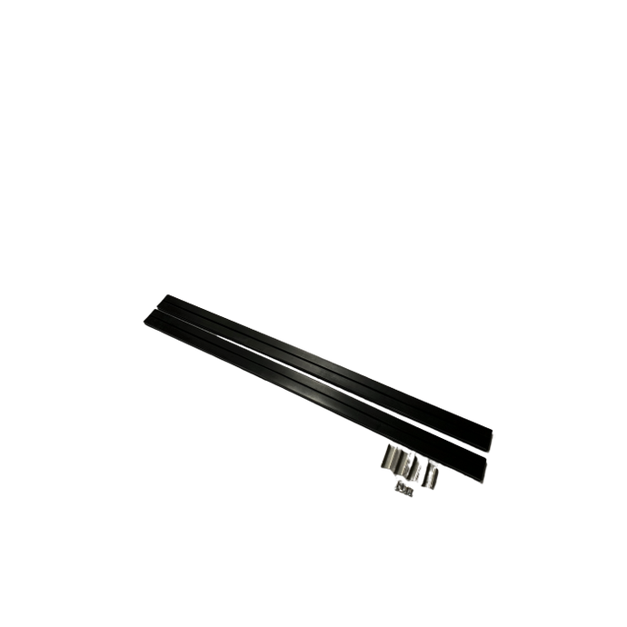 Quick Pitch 1450mm Load Bar Black W/ End Caps & SS Brackets (X2)