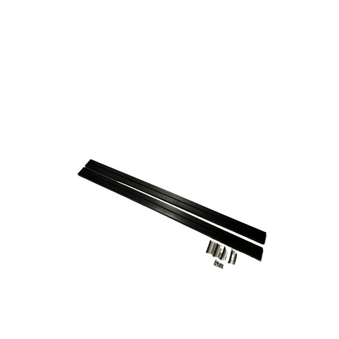 Load image into Gallery viewer, Quick Pitch 1450mm Load Bar Black W/ End Caps &amp; SS Brackets (X3)
