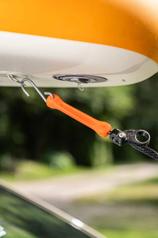 The Perfect Bungee 2 Pack 12' Rope Lock Tie Down W/ Bungee - Safety Orange